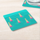 Zwemmers Synchro zwemmen onder water Kartonnen Onderzetters (Schuin)