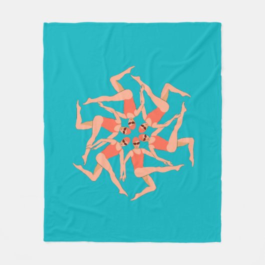 Zwemmers - Synchronisatie zwemmen Fleece Deken (Voorkant)