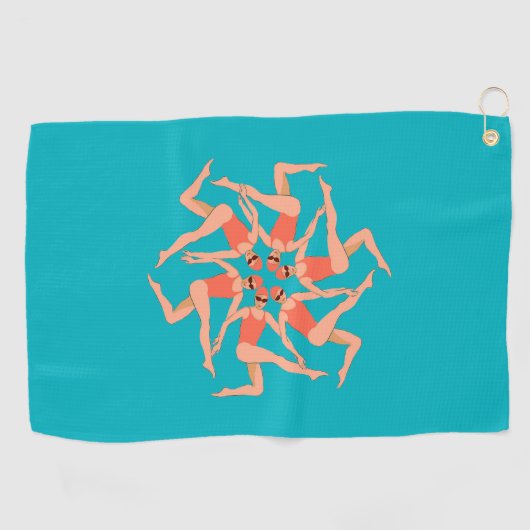 Zwemmers - Synchronisatie zwemmen Golfhanddoek (Horizontaal)