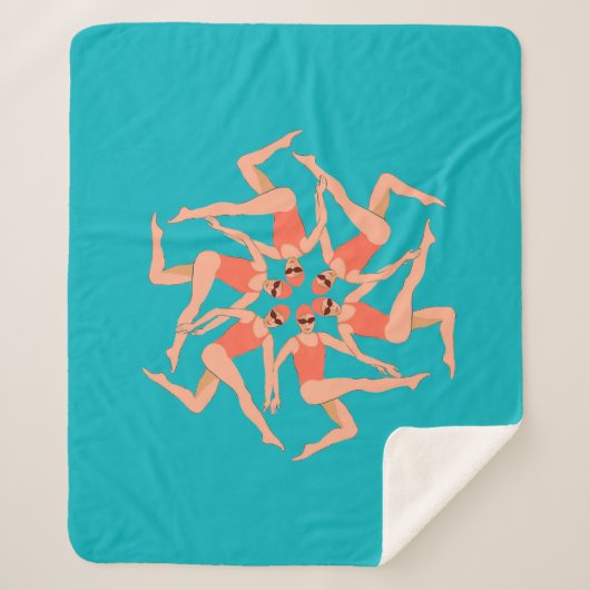 Zwemmers - Synchronisatie zwemmen Sherpa Deken (Voorkant)