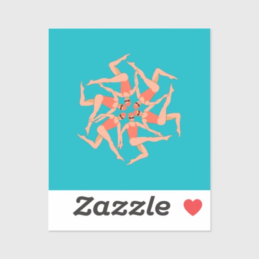 Zwemmers - Synchronisatie zwemmen Sticker (Vel)