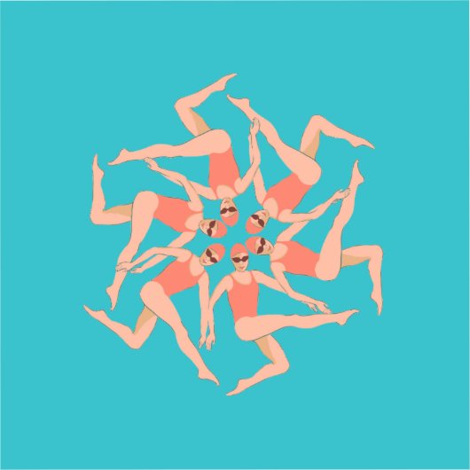 Zwemmers - Synchronisatie zwemmen Sticker (Voorkant)