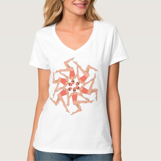 Zwemmers - Synchronisatie zwemmen T-shirt (Voorkant)
