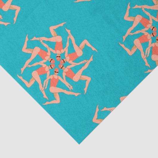 Zwemmers - Synchronisatie zwemmen Tissuepapier (Detail)