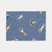 zwemmerspatroon fleece deken (Voorkant (Horizontaal))
