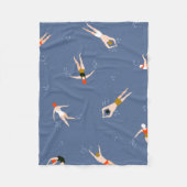  zwemmerspatroon fleece deken (Voorkant)