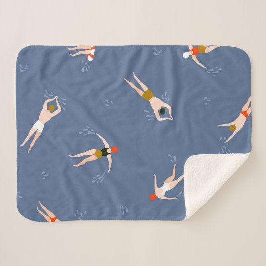 zwemmerspatroon sherpa deken (Voorkant (horizontaal))