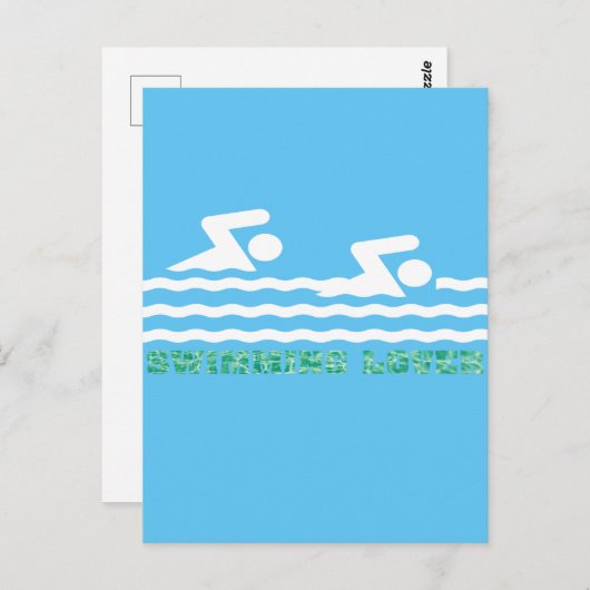 Zwemmetje Briefkaart (Voorkant / Achterkant)