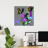 Zwemmetjes en karnenafdrukken poster (Thuiskantoor)