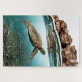 Zwemmetselschildpad en -Zee Legpuzzel (Horizontaal)