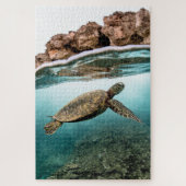 Zwemmetselschildpad en -Zee Legpuzzel (Verticaal)