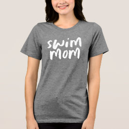 Zwemmoeder trendy stijlvol zwemteam T-shirt