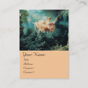 ZWEMMONOGRAM, groen roze Visitekaartje