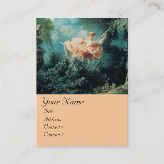 ZWEMMONOGRAM, groen roze Visitekaartje (Voorkant)