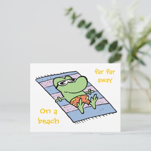 Zwemmort Kikker Briefkaart (Staand voorkant)