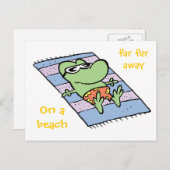 Zwemmort Kikker Briefkaart (Voorkant / Achterkant)