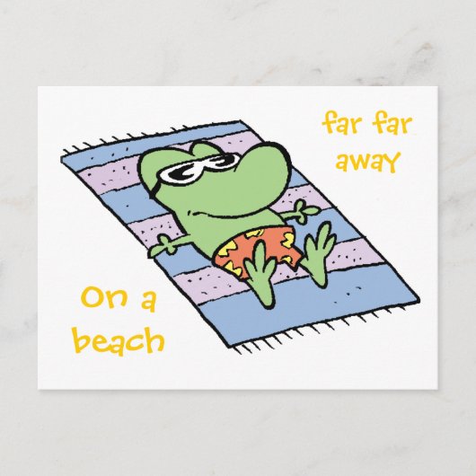 Zwemmort Kikker Briefkaart (Voorkant)