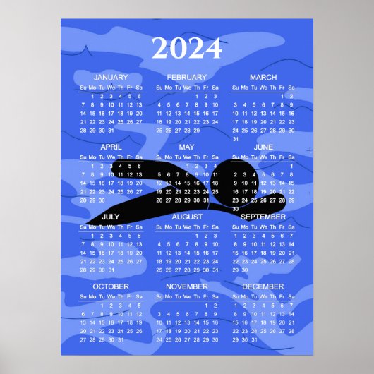 Zwemontwerp 2024 kalenderposter poster (Voorkant)