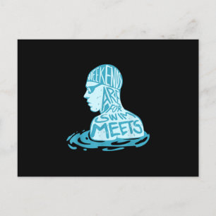 Zwemontwerpcadeau voor zwemmers aankondigingskaart