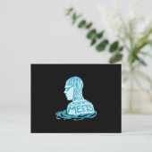 Zwemontwerpcadeau voor zwemmers aankondigingskaart (Staand voorkant)