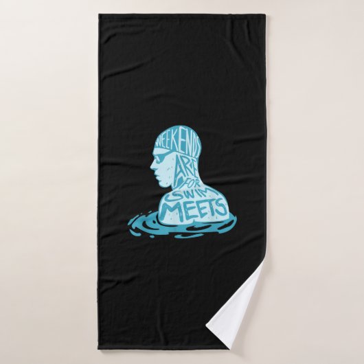 Zwemontwerpcadeau voor zwemmers badhanddoek (Badhanddoek)