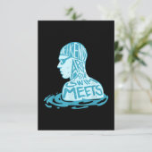 Zwemontwerpcadeau voor zwemmers informatiekaartje (Staand voorkant)