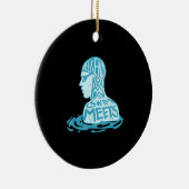 Zwemontwerpcadeau voor zwemmers keramisch ornament (Rechts)