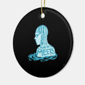 Zwemontwerpcadeau voor zwemmers keramisch ornament (Links)