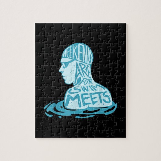 Zwemontwerpcadeau voor zwemmers legpuzzel (Verticaal)