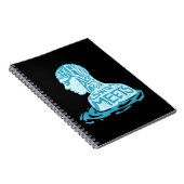 Zwemontwerpcadeau voor zwemmers notitieboek (Rechterzijde)