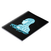 Zwemontwerpcadeau voor zwemmers notitieboek (Linkerzijde)