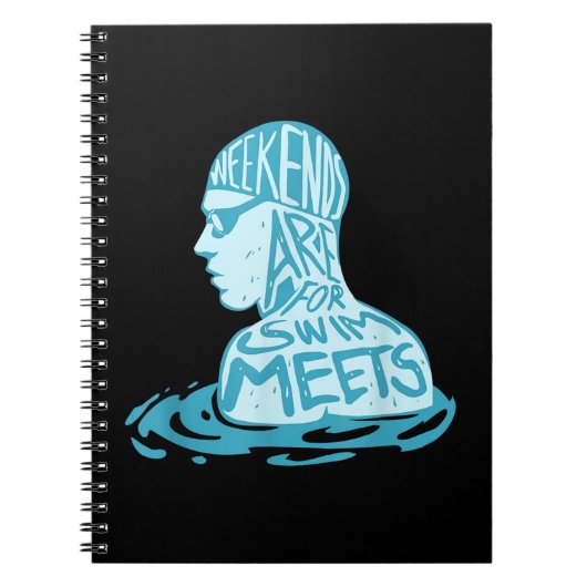 Zwemontwerpcadeau voor zwemmers notitieboek (Voorkant)