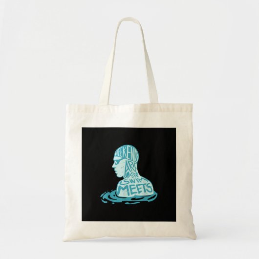 Zwemontwerpcadeau voor zwemmers tote bag (Voorkant)