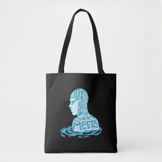 Zwemontwerpcadeau voor zwemmers tote bag (Voorkant)