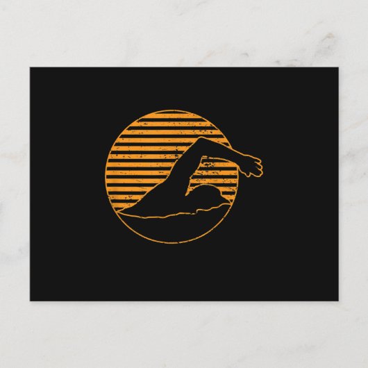 Zwemontwerpcadeau voor zwemwater aankondigingskaart (Voorkant)