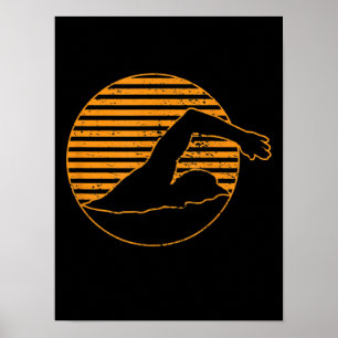 Zwemontwerpcadeau voor zwemwater poster