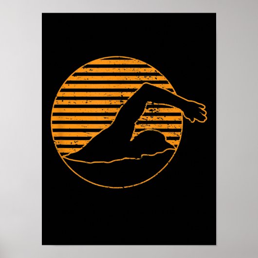 Zwemontwerpcadeau voor zwemwater poster (Voorkant)