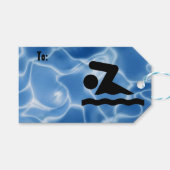 Zwemontwerpcadeautjes Labels Cadeaulabel (Voorkant (Horizontaal))