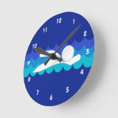 Zwemontwerpwandklok Ronde Klok (Hoek)