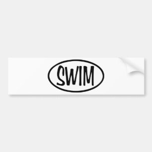 zwemovaal bumpersticker