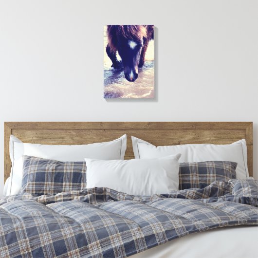 Zwempaarden Canvas Afdruk (Insitu (Slaapkamer))