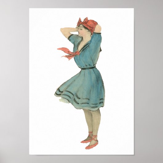  zwempak Girl Poster (Voorkant)