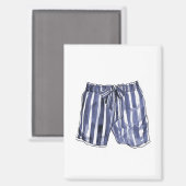  zwempak Navy gestreepte zwembroek magneet (Voorkant / Achterkant)