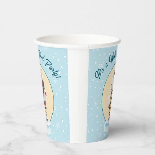 Zwempak Polar Beer Winter Pool Party Papieren Bekers (Rechts)