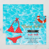 Zwempak vrijgezellenfeest uitnodiging (Voorkant / Achterkant)