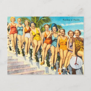  zwempak Women Beauties Peaches in Florida Briefkaart