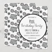 Zwempak Zwart Wit Badpak Kaart (Voorkant / Achterkant)