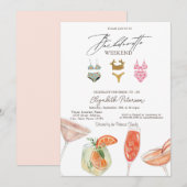 Zwempakken Cocktails Bachelorette Party Kaart (Voorkant / Achterkant)