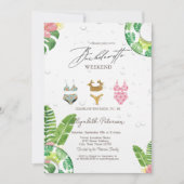 Zwempakken Palm Leaf Pool Bachelorette Party Kaart (Voorkant)