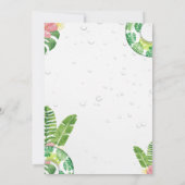 Zwempakken Palm Leaf Pool Bachelorette Party Kaart (Achterkant)